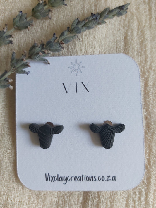 Handmade Polymer Clay Patterned Mini Moo